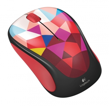 Logitech Wireless Mouse M238 Play Collection - Red Facets